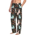 thumbnail image 6 of Pofeuu Rabbit Is Eating Carrots Print Men's Pajama Pants, Soft Lounge Pajama Pants with big pockets for Men Plaid Pj Bottoms-XX-Large, 6 of 6