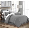 thumbnail image 1 of Chic Home CS3961-BIB-US 13 Piece Paddington Super Rich Microfiber Stitch Embroidered Queen Comforter Set, Grey with Sheet Set, 1 of 1