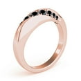 thumbnail image 4 of Mauli Jewels Engagement Rings for Men 0.35 Carat Black Diamond Engagement & Wedding Mens Ring prong 10K Rose Gold, 4 of 4