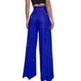 thumbnail image 6 of Harpily Women Plus Size Pants High Waisted Sequin Loose Drape Wide Leg Pants Fashion Casual Pants BU1 M, 6 of 6