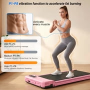 Simpfree Walking Vibration Pad with 8% Incline,3 in 1 Walking Pad with Handle Bar,2.5HP Treadmills for Home/Office/Gym,Under Desk Treadmill 300LBS Capacity,2S Folding,Installation-Free