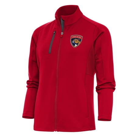 Women s Antigua Red Florida Panthers Team Logo Generation Full-Zip Jacket