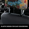 thumbnail image 6 of 2 PCS Car Headrest Cover, Painted Flower Puppy Soft Car Seat Head Rest Cover Protector Interior Car Accessories Seat Covers for Cars Truck Auto Only Covers, 6 of 8