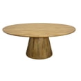 thumbnail image 7 of Jaden Round Dining Table in Mid-Century Distressed Natural Finish on Solid Wood, 7 of 7