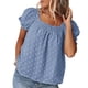 thumbnail image 1 of Blusa de verano con mangas abullonadas para mujer, blusa de lunares suizos para mujer Blusa de lunares suizos para mujer Blusa de manga corta abullonada para mujer Consigue más, 1 of 6