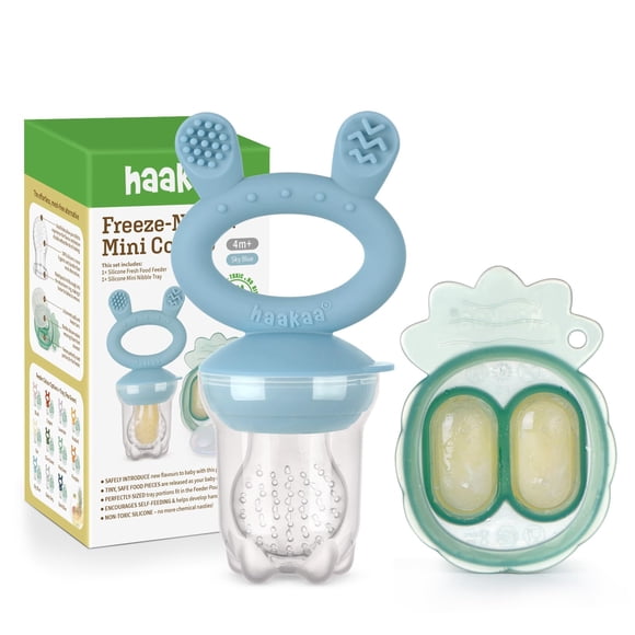 Comedero de comida para bebés y minicongelador, bandeja para picar, Haakaa, a partir de 4 meses