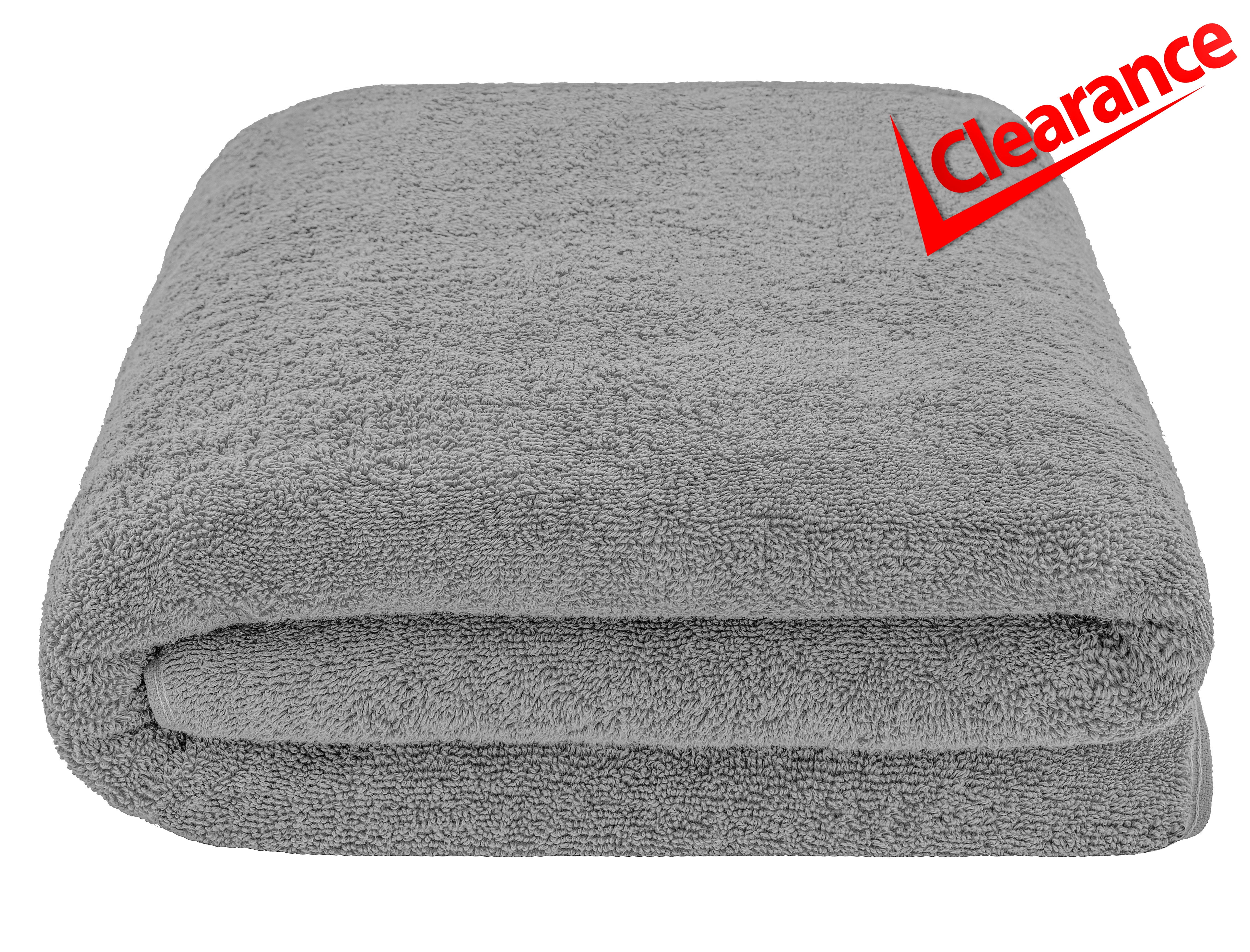 Extra Large Oversized Bath Towel 100% Cotton Turkish Towel Light Grey 40x80" 