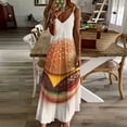 thumbnail image 4 of Hamburger Sleeveless Suspender Dress Summer Fashion Casual Long Dress, 4 of 9