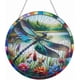 thumbnail image 1 of Atrapasueños colgante con diseño de libélula retro, panel acrílico redondo, cadena de hierro y anillas de salto, regalo de decoración de verano para el hogar., 1 of 9