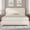 Cream, variant on 4 Ever Winner Boucle Upholstered Queen Bed Frame with Curved Headboard, White