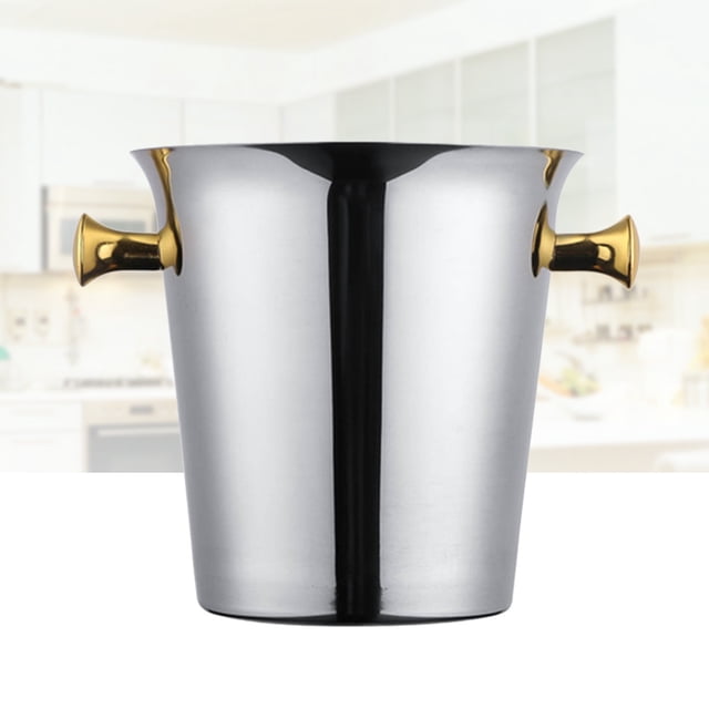 FENGGUIQU 1Ud Red Wine Bucket De Acero Inoxidable Con Protección Antióxido Para Bar Y Cocina En Color Plateado