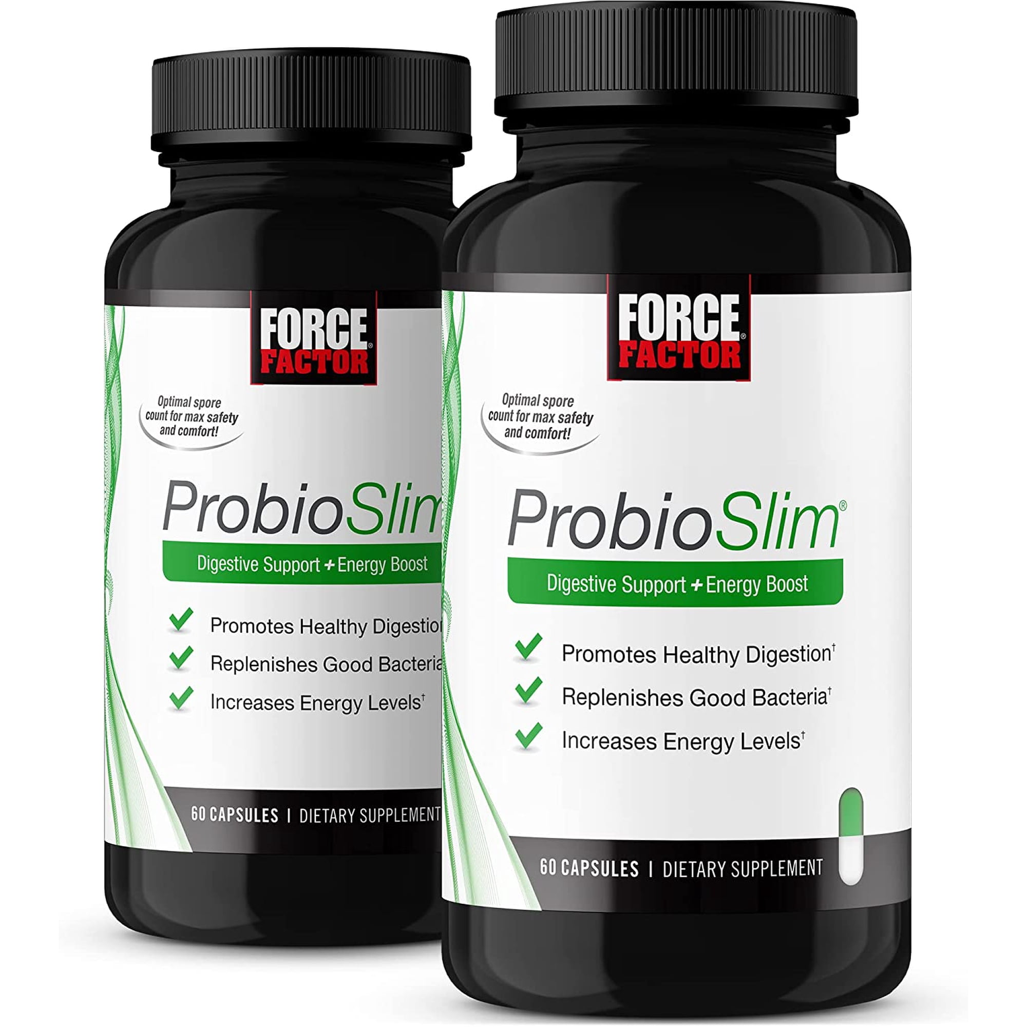 Force Factor ProbioSlim Probiotic and Weight Loss Supplement for Women and Men, 60 Capsules (2 Pack) *EN