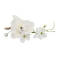 thumbnail image 4 of 5 uds novio boutonniere elegante hombres boda flor realista permanente reutilizable Artificial broche flor blanca, 4 of 5