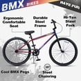 thumbnail image 3 of cubsala 24 Inch BMX Race Bike Trident Bicycles Beginner-Level to Advanced Riders with 2 Pegs Trick Cycling and Professional Riding, Colorful, 3 of 7