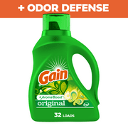 Gain Laundry Detergent Liquid with Odor Fighters, Original Scent, 46 fl oz, 32 Loads