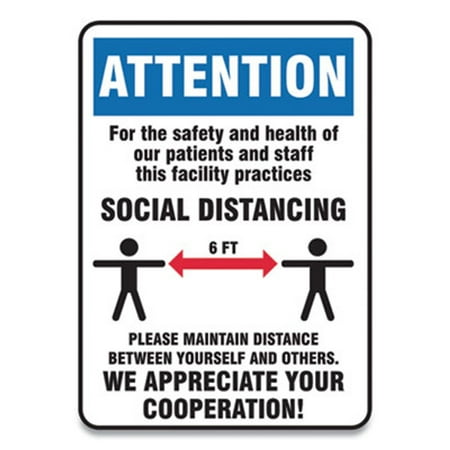 

Accuform SIGN SOCIAL DISTANCE 10X7 MGNG903VPESP MGNG903VPESP USS-GN1MGNG903VPESP