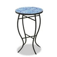 thumbnail image 2 of Baxton Studio 14" x 14" x 21" Black Metal and Glass Solid Print Plant Stand, 2 of 8