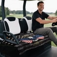 thumbnail image 4 of Yuyamidu Black American Flag 250th Golf Cart Seat Covers for Club Car Seat Towel Blanket with 4 Front Pockets for 2 Person Golf Cart Seat Blanket Travel Sports Golf Cart Accessories, 4 of 7