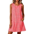 thumbnail image 5 of Summer Sun Dresses for Womens 2026 Oversize Fashion Round Neck Sleeveless Casual Dress With Pocket, 5 of 9