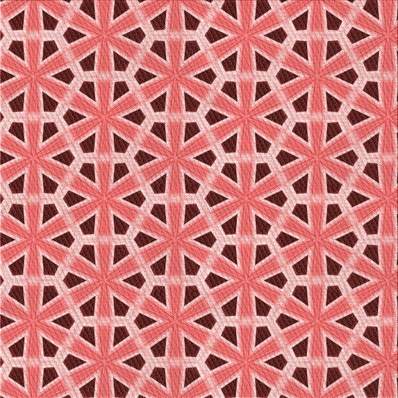 Ahgly Company Indoor Square Patterned Pastel Pink Area Rugs, 5' Square