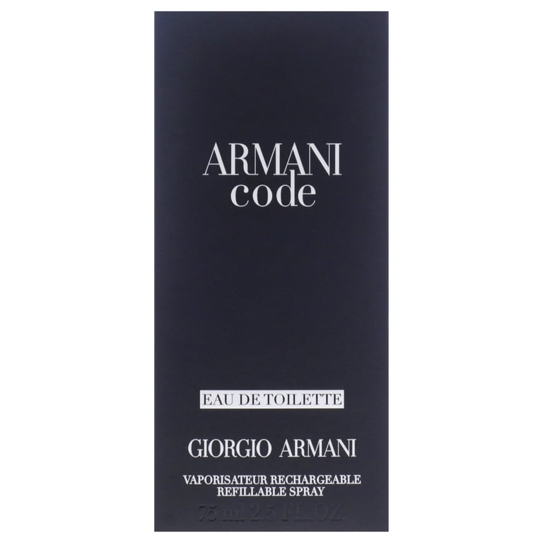 Giorgio Armani Armani Code , 2.5 oz EDT Spray (Refillable Giorgio Armani Armani Code , 2.5 oz EDT Spray (Refillable