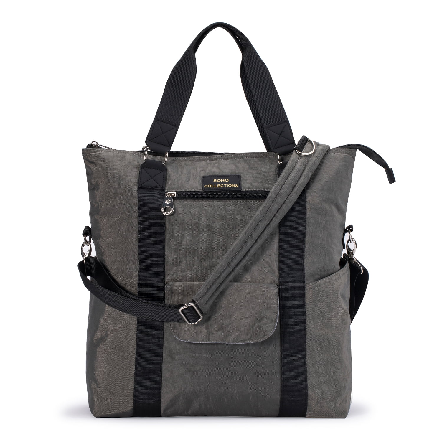 SoHo Tote Diaper Bag, Bowery, Light Gray, 4 Piece Set