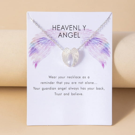 Pendant Necklace for Women Gold Plated Dainty Pendant Necklace Angel Wing Pendant Layering Necklaces Gold Necklaces for Women