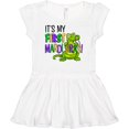 thumbnail image 3 of Inktastic My 1st Mardi Gras Cute Alligator with Beads Girls Baby Dress, 3 of 5