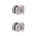thumbnail image 1 of Bewildely Soporte para cabezal de ducha, soporte ajustable para cabezal de ducha, colgador de baño montado en la pared sin perforaciones de plástico ABS, Marfil 2piezas Bewildely CBP049504, 1 of 6