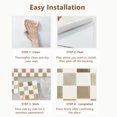 thumbnail image 4 of DEWOO 10 Sheet Thicker Peel and Stick Backsplash, Self-Adhesive Wall Tiles for Kitchen Bathroom, Vinyl Material, Easy to Install, 12"x12", Light Brown, 4 of 12