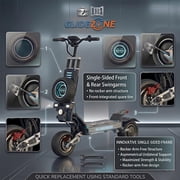 5600W Off-Road Electric Scooter, 56 MPH 62 Miles Range, 60V 30AH Dual Fast Charge, Dual Oil Disc Brakes, LED Lights, Spare Tire, Adult E-Scooter