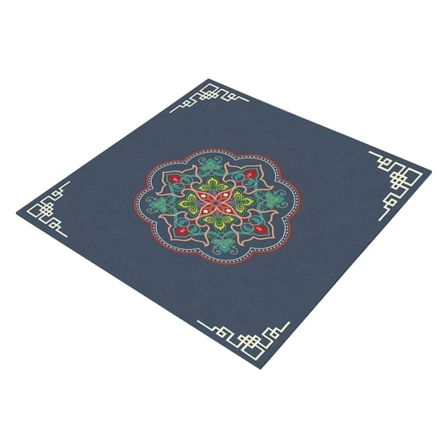 Japceit Board Game Table Mat Card Table Tablecloth Square Mahjong Mat Reduction Mahjongg Table Mat Mahjong Accessories Tablecloth Game Poker Domino Game Game Mat for Card Board and Tile Games 80X80Cm