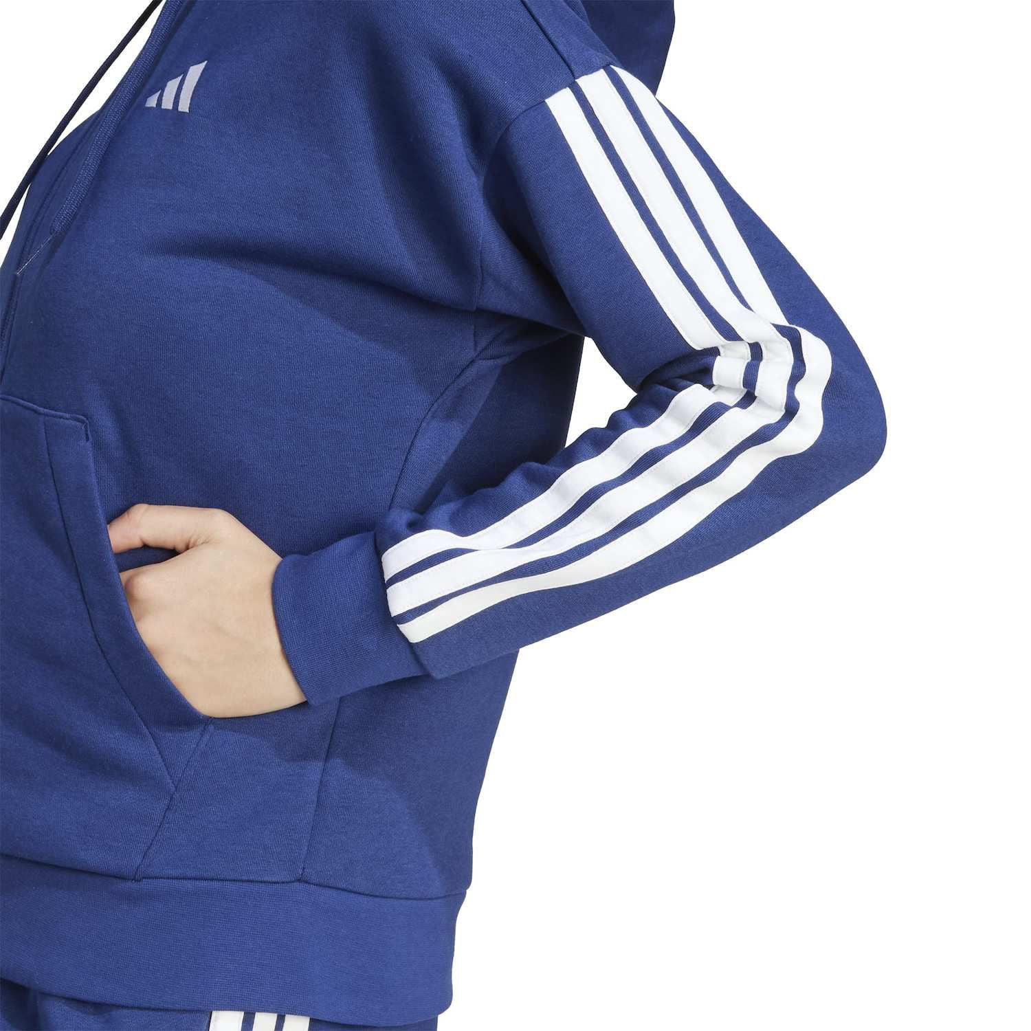 Women's adidas Essentials Feel Cozy Sportswear Hoodie Color: Medium Gray Heather Size: MEDIUM