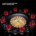 thumbnail image 4 of Shot Drinking Game Set, Multifunctional Endless Fun 2 Metal Balls Portable Shot Glass Wheel Game  for Bar, 4 of 8