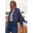 thumbnail image 5 of PRETTYGARDEN Women's Faux Suede Leather Jackets Tassel Motorcycle Cropped Coats Fashion Clothes, 5 of 10