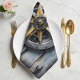 thumbnail image 2 of Vintage Compass Coastal Cloth Napkins, Summer Beach Ocean Nautical Washable and Reusable Dinner Napkins Set of 6, Table Napkin for Kitchen Party Birthday Wedding Hotel Housewarming 20"x20", 2 of 9