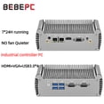 thumbnail image 2 of Mini PC sin ventilador, doble LAN, Core i5 5200U, i3 5005U, Celeron 2955U, 2 COM, RS232, DDR3L, WIFI, Linux, Ubuntu, minicomputadora industrial, 2 of 4