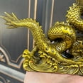 thumbnail image 3 of Feng Shui Wealth Copper Carving Lucky money dragon Statue Sculpture,Asian Animal Carved Wealth Spitting pet Life size Money Art Animal decor, 3 of 10