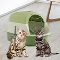 thumbnail image 1 of BELOVING Hooded Cat Litter Boxes with Lid, Pet Litter Boxes with Lid, Fully Enclosed Cat Green, 1 of 10