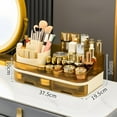 thumbnail image 2 of Makeup Organizer Countertop - Dual Drawer Cosmetic Storage with Spacious Compartments for Vanity, Holds 20 Brushes, 12 Lipsticks, 10 Skincare Bottles, Chic Modern Design, 2 of 8