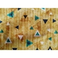 thumbnail image 4 of oneOone Cotton Cambric Yellow Fabric Texture & Triangle Geometric Dress Material Fabric Print Fabric By The Yard 56 Inch Wide, 4 of 4