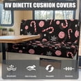 thumbnail image 4 of Yuyamidu Candy Canes RV Dinette Cushion Covers Christmas Loveseat Sofa Chair Furniture Protector for RV Camper Cushion Slipcovers Snowflake Camper Dinette Seat Covers, 4 of 7