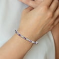 thumbnail image 5 of Sterling Silver Bracelet Gemstones February Women's Amethyst Oval 5 mm 7 in, 5 of 5
