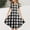 Black, variant on JUSLIO Girls Plaid Dress with Pockets Crew Neck Short Sleeve Casual Dresses Size 6 Y