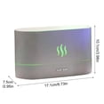 thumbnail image 3 of Flame Aroma Diffuser, Usb-Powered Cool Mist Humidifier With 7-Color Led Lights, Portable Aromatherapy Machine For Home Bedroom Office, White, 3 of 7