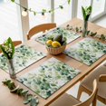 thumbnail image 5 of Watercolor Botanical Green Placemats Set of 2, Eucalyptus Leaves Washable Wipeable Table Mats for Dining Tables, Indoor Outdoor Kitchen Place Mats for Holiday Party Table Decor, 5 of 9
