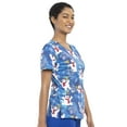 thumbnail image 5 of Tooniforms Scrubs Top For Women V-Neck Print TF614, 5 of 7