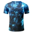 thumbnail image 4 of Ketyyh-chn99 T-Shirt pour Homme, Couleur Unie, Manches Courtes, Chandail à Enfiler, Col Rond, Coupe Décontractée, T-Shirt Bleu, m, 4 of 4