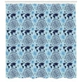 thumbnail image 3 of Ambesonne Compass Shower Curtain, World Map Arrow Pattern, 69"Wx75"L, Pale Blue Indigo, 3 of 3