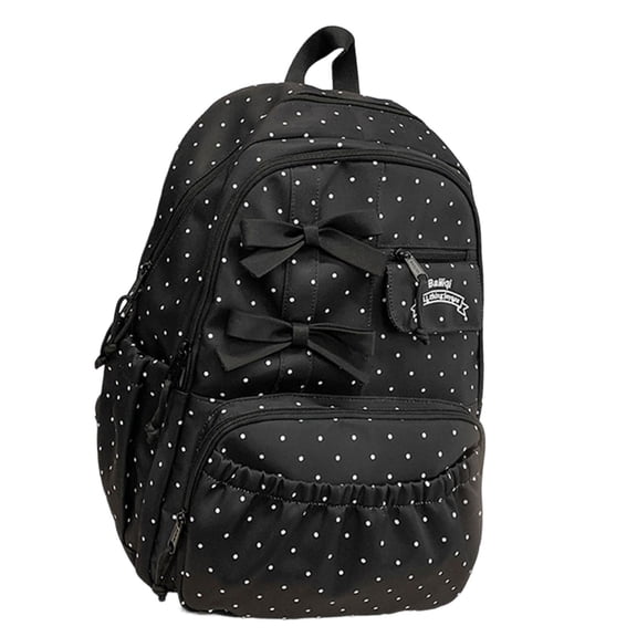 Trendy Dot Design Backpack Spacious Book Bag Ergonomic Rucksack Wear Daypack For Daily Use